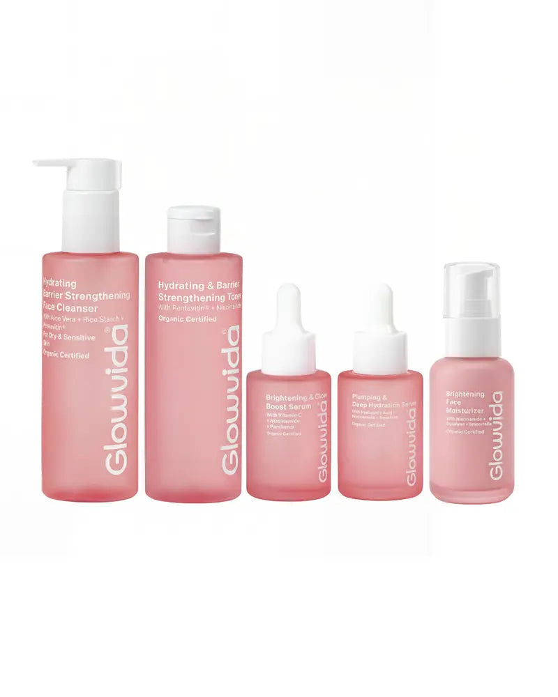 روتين النضارة من 5 منتجات – للبشرة الجافة والحسّاسة